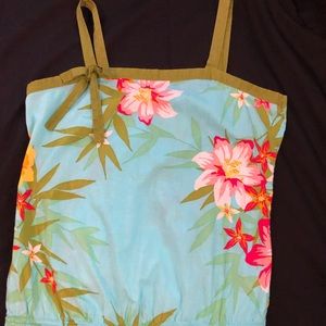 HAWAIIAN PRINT TANK TOP